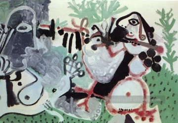 Deux femmes dans un paysage 1967 Cubisme Peinture à l'huile